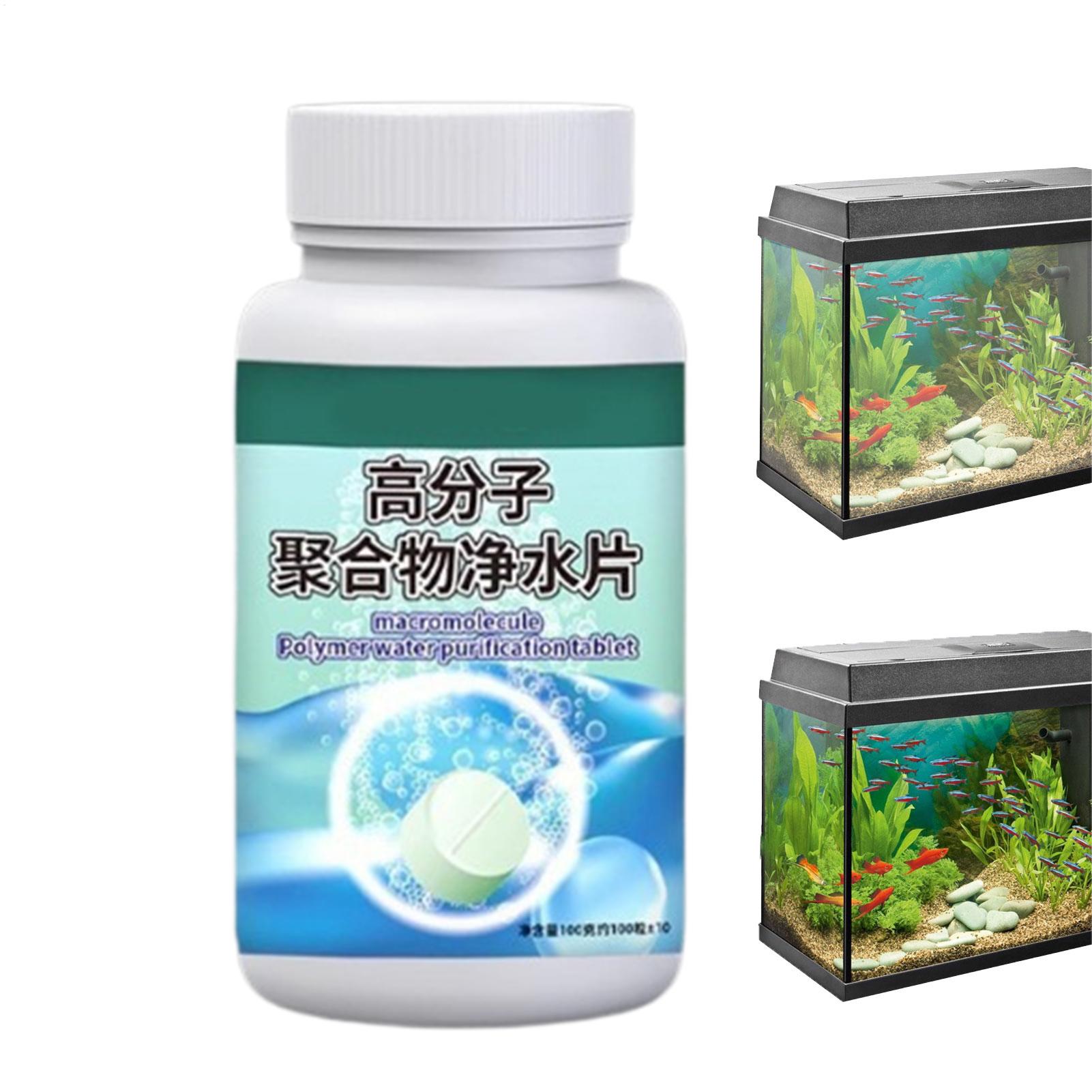 Aquarium Fish Care - ยาเม็ดกำจัดตะไคร่น้ำในตู้ปลา ยาทำความสะอาดน้ำ สำหรับน้ำพุ ปลากัด กุ้ง เต่า