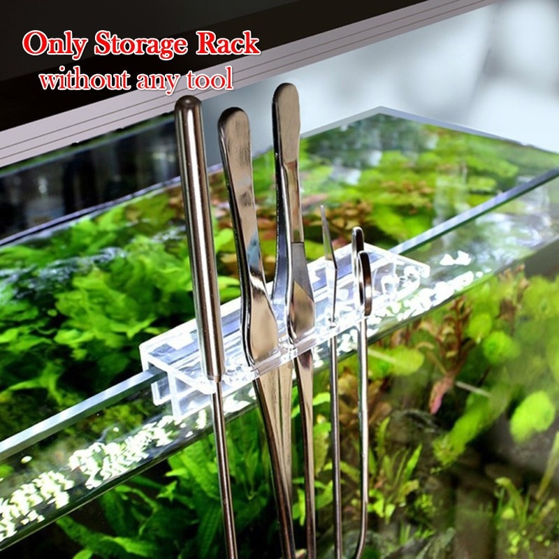 Aquarium Fish Care - ชั้นเก็บเครื่องมือตู้ปลาใหม่1ชิ้นที่ยึดอะคริลิกสำหรับแหนบมีดโกนที่ยึดเครื่องมือทำความสะอาดตู้ปลาน้ำหญ้า