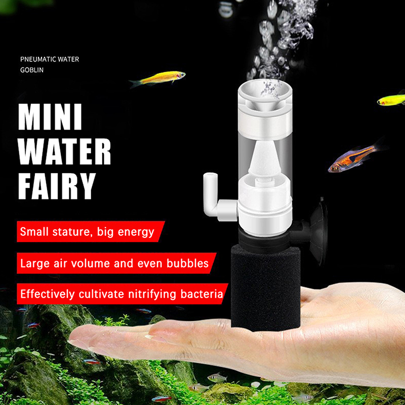 Aquarium Fish Betta - ♬ ฟิลเตอร์ฟองน้ำสำหรับตู้ปลาแบบใช้ลม พร้อมระบบทำงานเงียบพิเศษและประสิทธิภาพสูง เหมาะสำหรับตู้ปลาขนาดเล็ก เช่น ปลากัด
