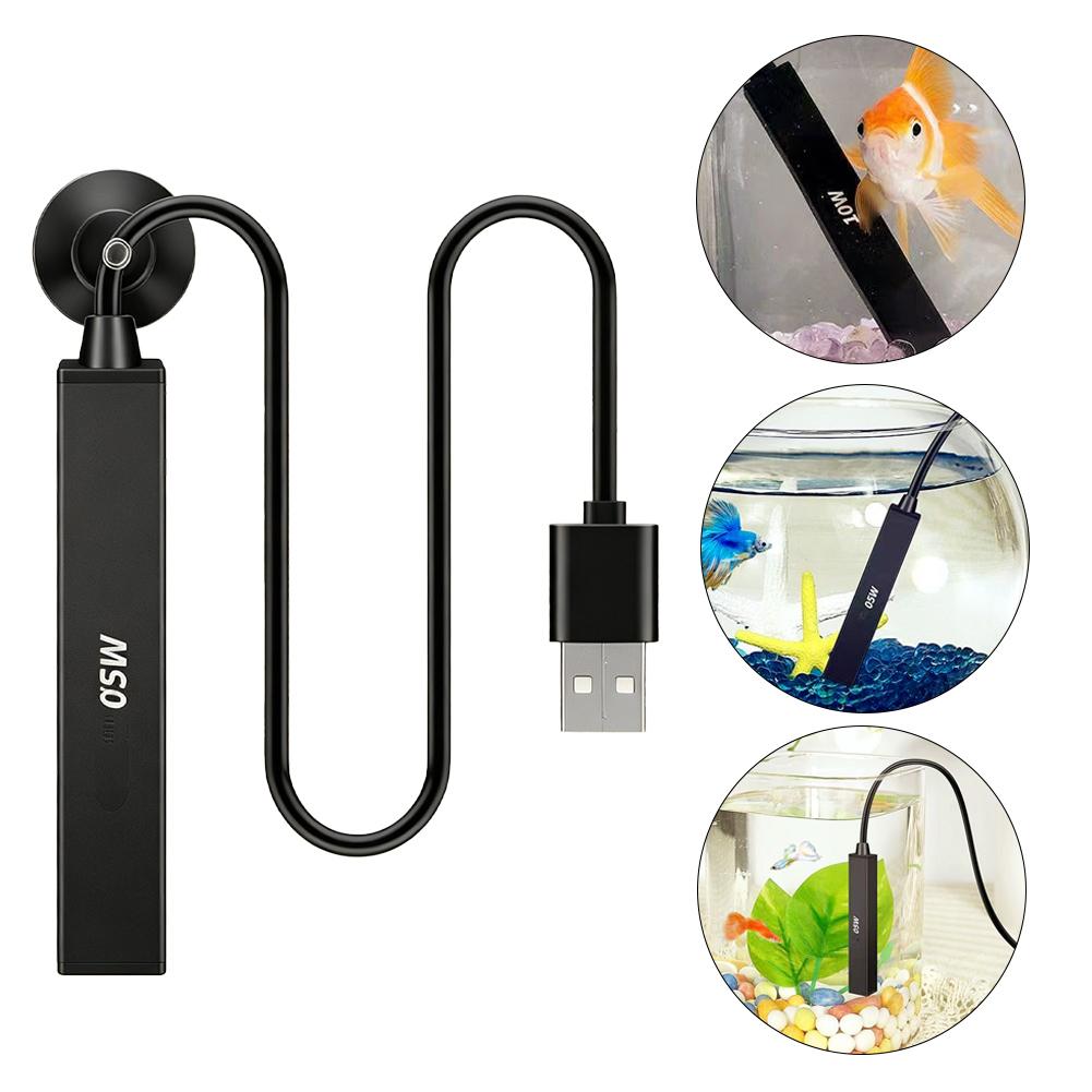 Aquarium Fish Betta - ฮีตเตอร์ตู้ปลาขนาดเล็กแบบมินิ USB 5V แท่งทำความร้อนอุณหภูมิคงที่อัตโนมัติ สำหรับตู้ปลาขนาดเล็ก ชามปลาเบต้า