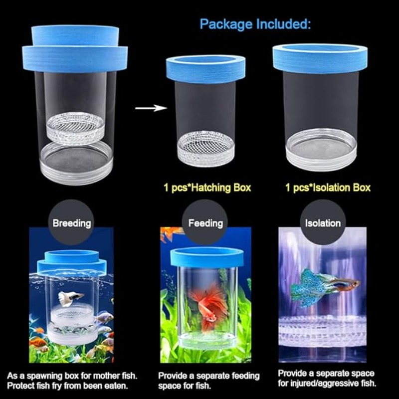ลอย Fish Breeding กล่องแยกสําห - Aquarium Fish Betta บทวิจารณ์และราคา