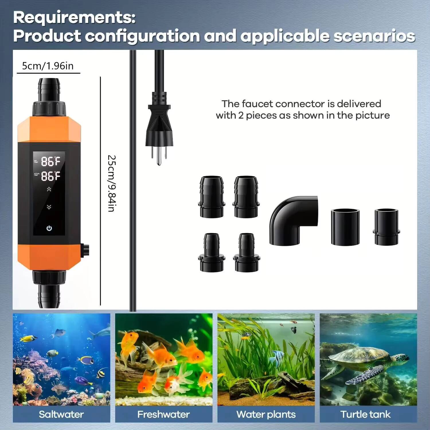 220V high-power ถังปลาป้องกันก - Aquarium Heater Submersible บทวิจารณ์และราคา
