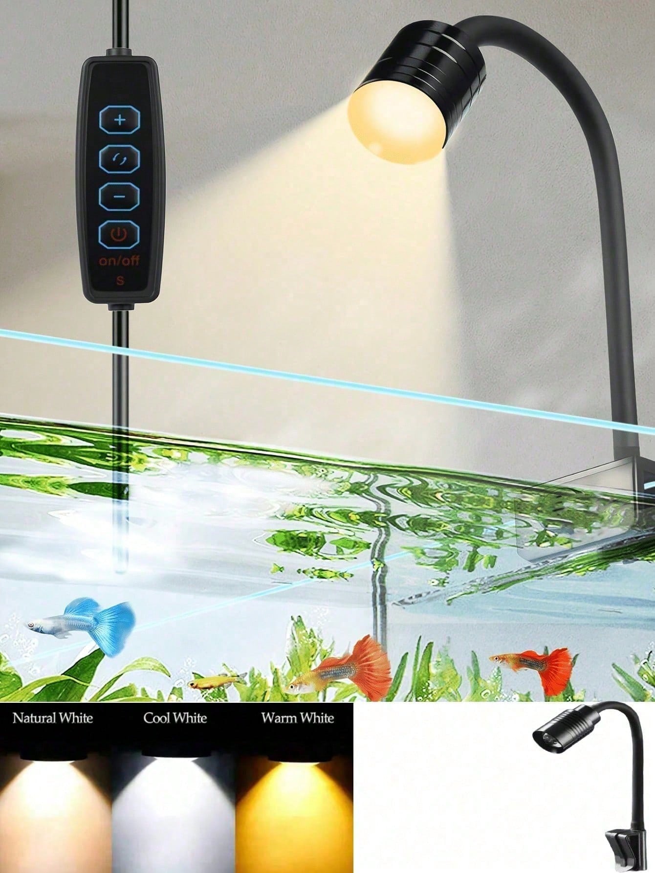 ไฟตู้ปลาแบบ USB, ไฟสปอตไลท์ซูม - Aquarium Fish Goldfish บทวิจารณ์และราคา