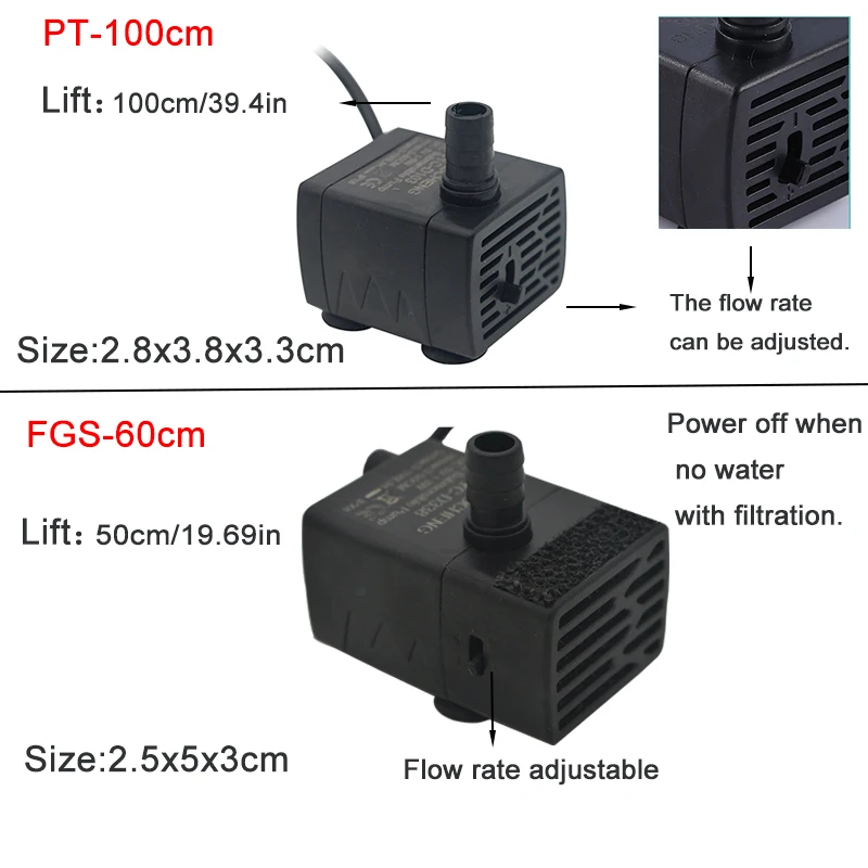 ปั๊มน้ำแบบจุ่มใต้น้ำ USB สำหรั - Aquarium Fish Care บทวิจารณ์และราคา