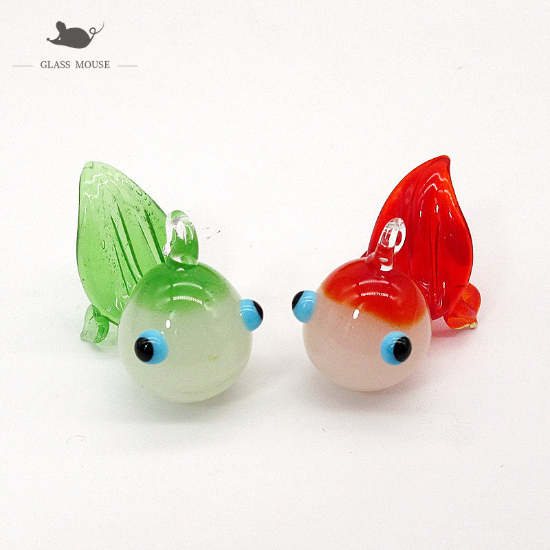 ที่กำหนดเองสีหยก Handmade Mura - Aquarium Fish Goldfish บทวิจารณ์และราคา