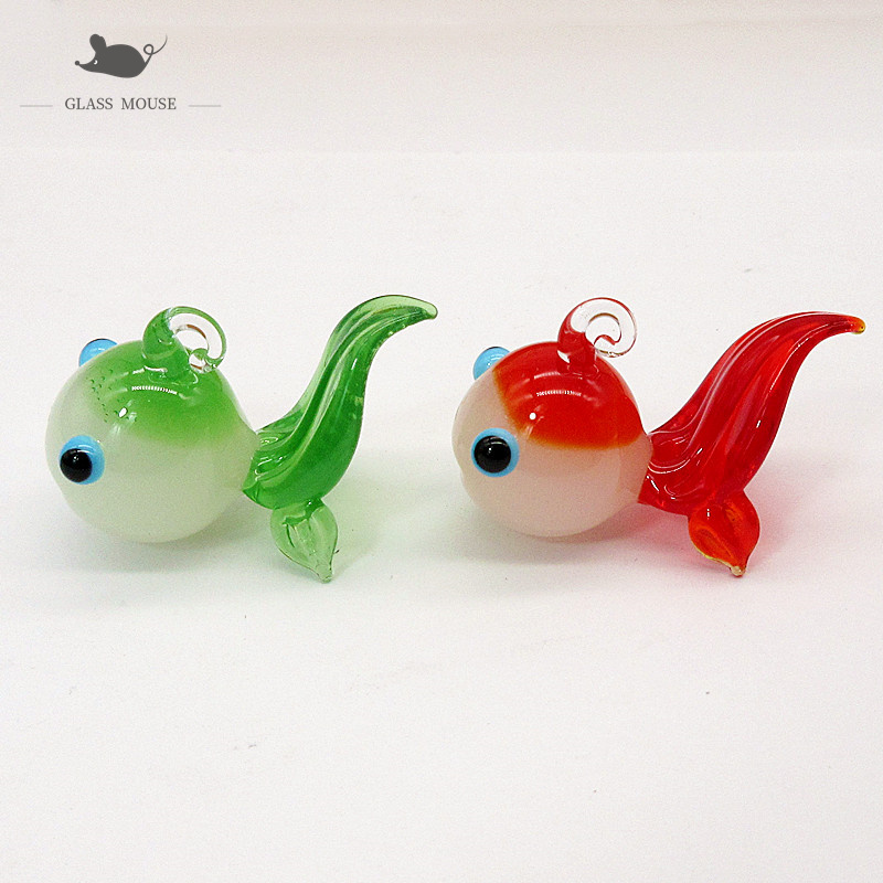 ที่กำหนดเองสีหยก Handmade Mura - Aquarium Fish Goldfish บทวิจารณ์และราคา
