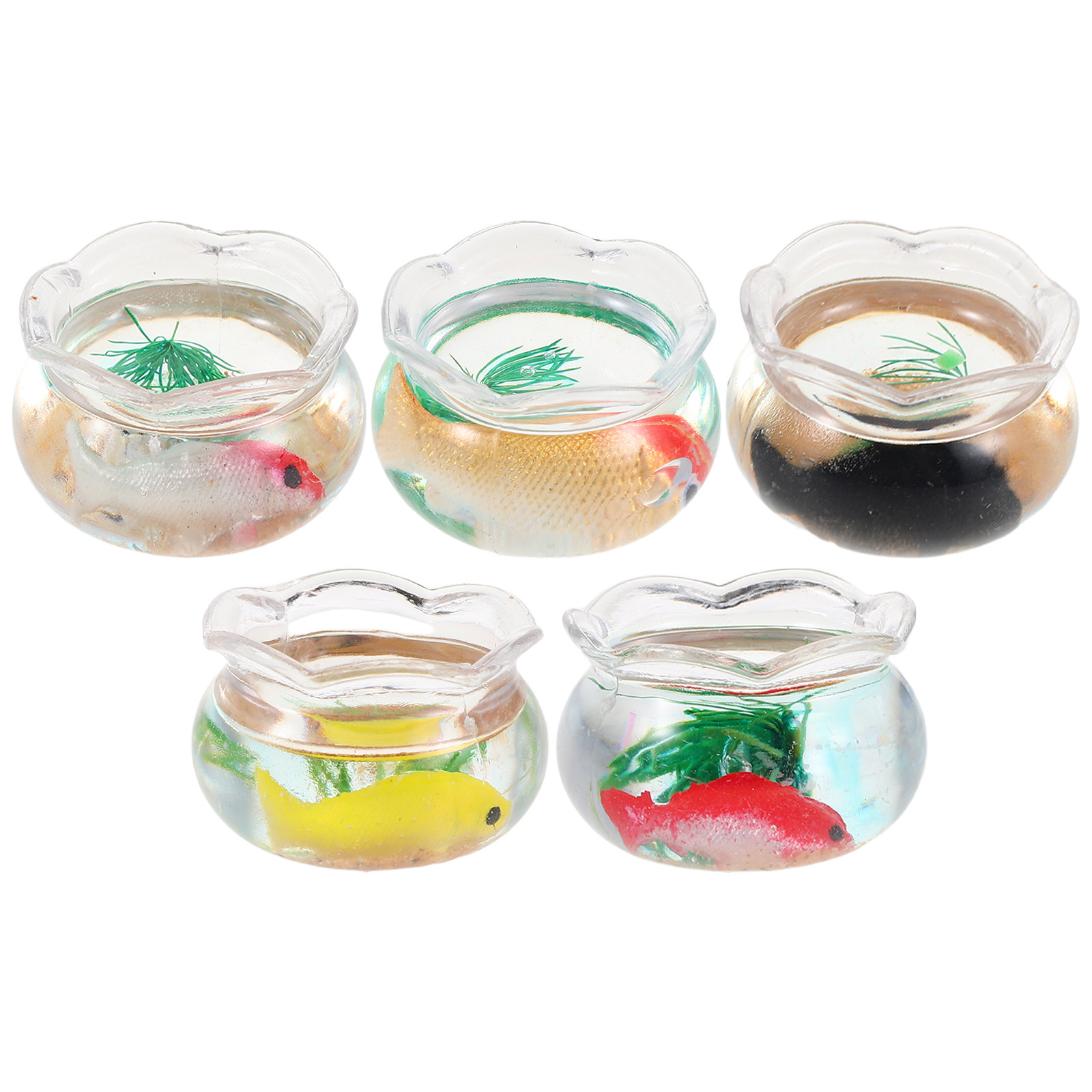 ตู้ปลาขนาดเล็ก 5 ชิ้น ทรงกลม ส - Aquarium Fish Goldfish บทวิจารณ์และราคา